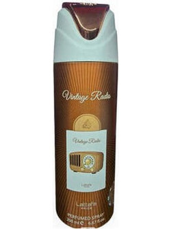 Lattafa Vintage Radio Ανδρικό Αποσμητικό Spray Χωρίς Αλουμίνιο 200ml