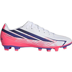 Adidas F50 Hyperfast Club FG/MG KJ0990 Ποδοσφαιρικά Παπούτσια με Τάπες Λευκά Ροζ