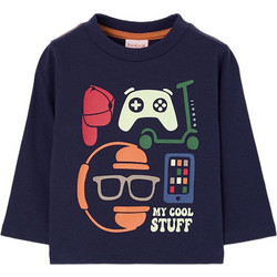 Boboli Παιδικό T-Shirt Μακρυμάνικο Navy Μπλε 504065-2440