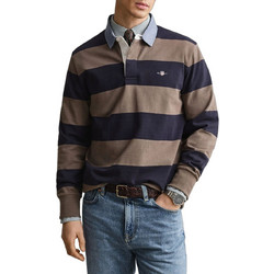 Gant Ανδρική Μπλούζα Polo Μακρυμάνικη Μπεζ Navy Μπλε 3G2004083-260
