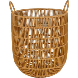 Globostar Osaka Κασπώ Καλάθι Δαπέδου Bamboo Μπεζ 30x41cm 21494