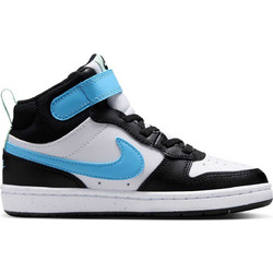 Nike Court Borough 2 MID Παιδικά Sneakers Μποτάκια Μαύρα Γαλάζια CD7783-136