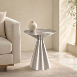 Nextdeco Βοηθητικό Τραπεζάκι Σαλονιού Στρογγυλό Μεταλλικό Φ50xΥ55cm 36434-17