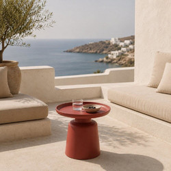 Nextdeco Βοηθητικό Τραπεζάκι Σαλονιού Στρογγυλό Πλαστικό Φ49xΥ44.5cm 51215-02