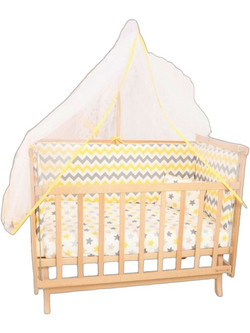 Stewe Home Σετ Κούνιας White/Yellow 4τμχ