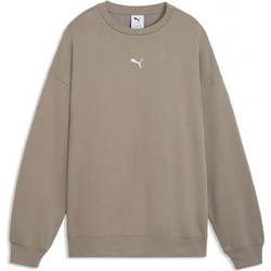 Puma Essentials Logo Crew Γυναικείο Αθλητικό Φούτερ Καφέ 685400-81
