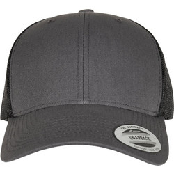 Flexfit Retro Trucker 2-Tone Ανδρικό Καπέλο Jockey με Δίχτυ Snapback Υφασμάτινο Ανθρακί Μαύρο 6606T-01166