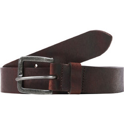 Jack & Jones Ανδρική Ζώνη Δερμάτινη Σοκολατί 12152757-BLK