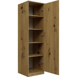 Topeshop Μονόφυλλη Ντουλάπα Ρούχων Sd-50 Artisan Καφέ 50x50x180cm ARTISANKPL