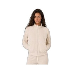 Sugarfree Γυναικεία Ζακέτα Φούτερ Μακριά με Κουκούλα και Φερμουάρ Εκρού 26833065