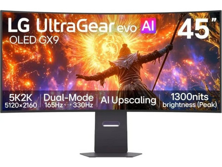 LG UltraGear 45GX950B-B Ultrawide OLED HDR Curved Gaming Monitor 445" 5120x2160 (WUHD 5K) 165Hz 0.03ms