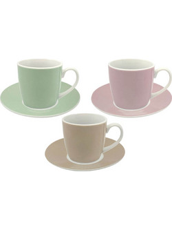 Ankor Σετ Φλιτζάνια Espresso & Ελληνικού Καφέ Πορσελάνης Πολύχρωμα 110ml 6τμχ 832880