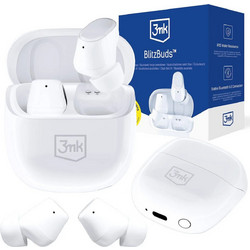 3mk Blitzbuds Ακουστικά Bluetooth Earbud Ανθεκτικά στο Νερό White