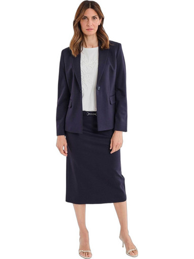 Gerry Weber Μίντι Φούστα Υφασμάτινη Ψηλόμεση Pencil Navy Μπλε N75680734038