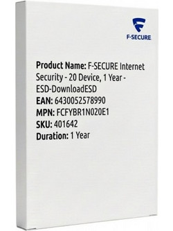 F-SECURE Internet Security για 20 Συσκευές και 1 Έτος Χρήσης (Ηλεκτρονική Άδεια)