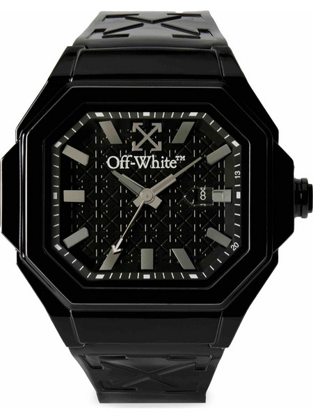 Off White Ανδρικό Ρολόι με Μαύρο Λουράκι OW1G028P0085