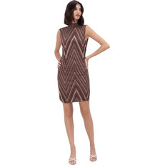 Toi & Moi Mini Καλοκαιρινό Βραδινό Φόρεμα Καφέ 50-7012-226