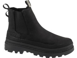 Palladium Ανδρικά Chelsea Μποτάκια Δερμάτινα Μαύρα Αδιάβροχα 79576-008
