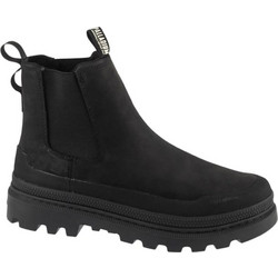 Palladium Ανδρικά Chelsea Μποτάκια Δερμάτινα Μαύρα Αδιάβροχα 79576-008