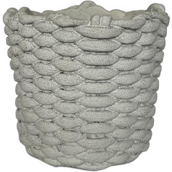 SpaceGreen SoftWeave Γλάστρα Εσωτερικού Χώρου Στρογγυλή Τσιμεντένια Μπεζ 21.5x20.5cm