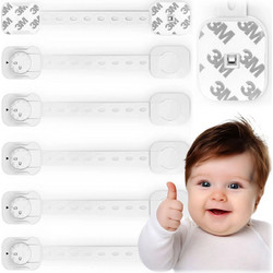 Ricokids Ασφάλειες Ντουλαπιών Λευκό 6τμχ