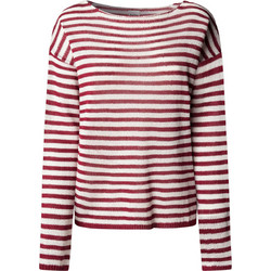 Pepe Jeans Kalua Γυναικεία Πλεκτή Μπλούζα Λευκή Μπορντό PL7000119-398