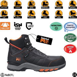 Timberland Pro Hypercharge Μποτάκια Ασφαλείας S3 Αδιάβροχα Μαύρα