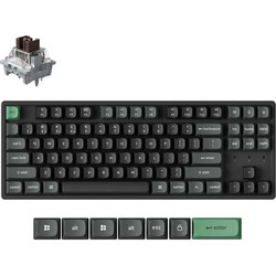 Keychron K8 Ultra 8K Ασύρματο Μηχανικό Gaming Πληκτρολόγιο TenKeyLess με Keychron Apex Brown Διακόπτες RGB Black
