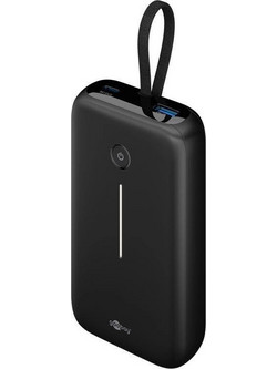 Goobay 76252 Power Bank 20000mAh 30W με Ενσωματωμένο Καλώδιο USB-C Quick Charge 3.0 & Power Delivery Black