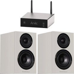 Wharfedale Diamond 12.0i + Arylic A50 Amp Wi-Fi Σετ Ηχείων Hi-Fi Βιβλιοθήκης 60W 2 Δρόμων White