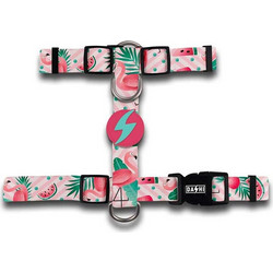 Dashi Flamingo Back Σαμαράκι Σκύλου Ιμάντας Ροζ Large
