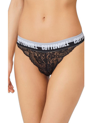 Cottonhill Γυναικείο Slip με Δαντέλα Μαύρο CH0505-02