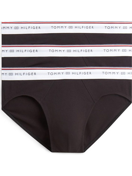 Tommy Hilfiger Ανδρικά Σλιπ Βαμβακερά Μαύρα 3Pack UM0UM03979-0XU