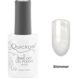 Quickgel G055 Shimmer White Glitter Ημιμόνιμο Βερνίκι Νυχιών 15ml
