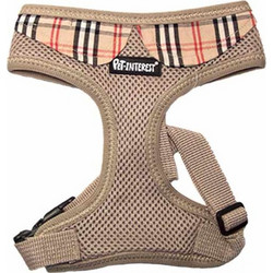 Pet Interest Plaid Mesh Σαμαράκι Σκύλου Γιλέκο Καφέ XS