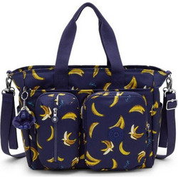 Kipling Baby Gear Banana Print Τσάντα Αλλαξιέρα Ώμου & Χειρός Navy Μπλε