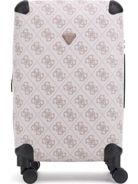 Guess Berta HWOB86889820 Βαλίτσα Μεσαία 64x39x27.5cm με 4 Ρόδες Γκρι