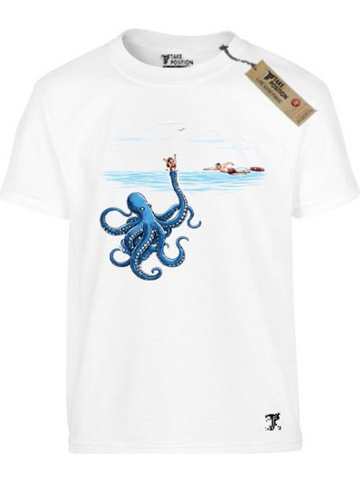 Takeposition Sea Trap Παιδικό T-Shirt Κοντομάνικο Λευκό 806-1658