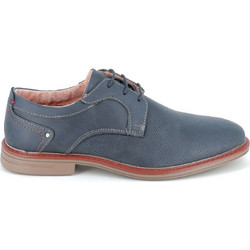 B-Soft Ανδρικά Σκαρπίνια Derby Δερμάτινα Navy Μπλε 919-15