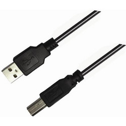 Aculine USB-006 Καλώδιο USB-A Male 2.0 to USB-B Male 5m Black