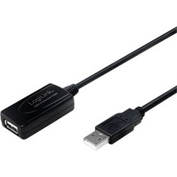 LogiLink UA0143 Καλώδιο USB-A Male 2.0 to USB-A Female 10m Black