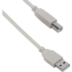 Powertech CAB-U073 Καλώδιο USB-A Male 2.0 to USB-B Male 1.5m Grey White