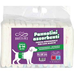 Safety Pet Ζώνες Ακράτειας / Μαρκαρίσματος για Αρσενικό Σκύλο με Αυτοκόλλητα S / M 34-50cm 12τμχ