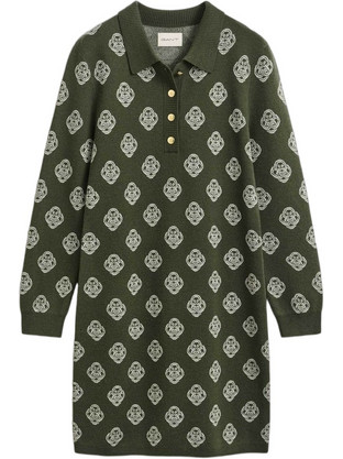 Gant Mini Καθημερινό Φόρεμα Πλεκτό Κυπαρισσί 3GW4502113-377