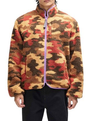 Deus Ex Machina Ανδρική Ζακέτα Fleece με Φερμουάρ Καφέ D263MSW512-CBK