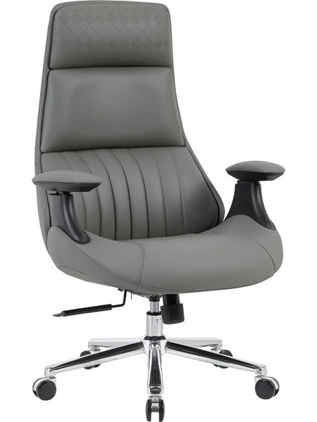 HomeMarkt Pulse Καρέκλα Διευθυντική με Ανάκλιση Γκρι HM1234.10