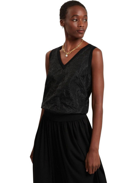 Ted Baker Naylen Γυναικείο Καλοκαιρινό Top Μαύρο 284892
