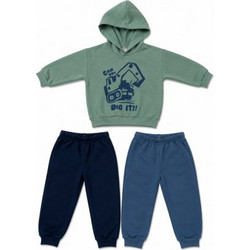 TraX Παιδικό Σετ Φόρμας Πράσινο Mint Navy Μπλε Μπλε 50941