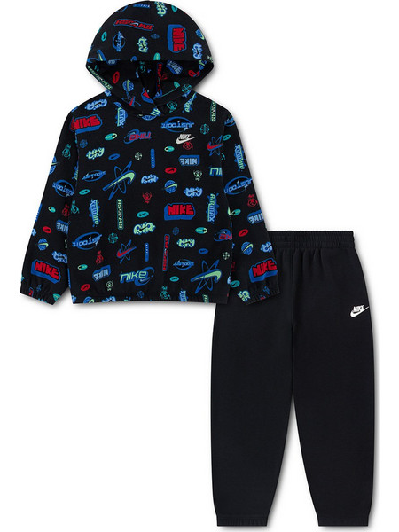 Nike Παιδικό Σετ Φόρμας Μαύρο Μπλε 66P203-023