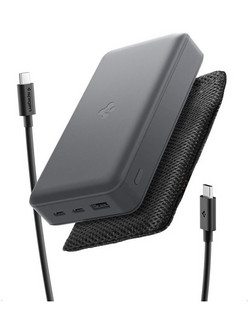 Spigen EA3030 Power Bank 30000mAh 30W με Θύρα USB-A & 2 Θύρες USB-C Grey